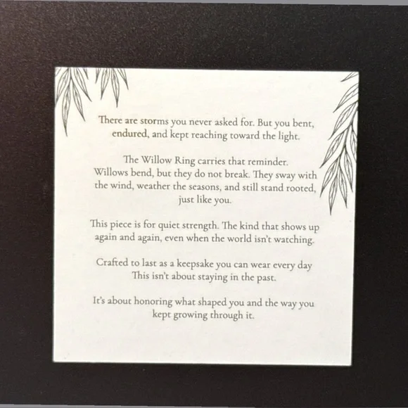 Silver Willow branch Ring - Picture 4 of 4